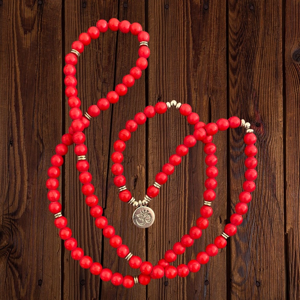 Red Long Mala Necklace